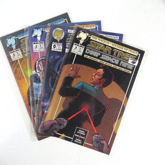 4 Star Trek: Deep Space Nine, Vintage, Malibu Comics Issues #O, 1, 2, 3 - Picture 1 of 5